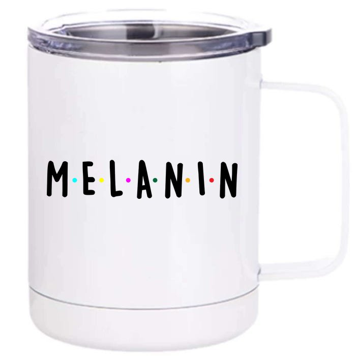 Melanin Logo Front & Back 12oz Stainless Steel Tumbler Cup