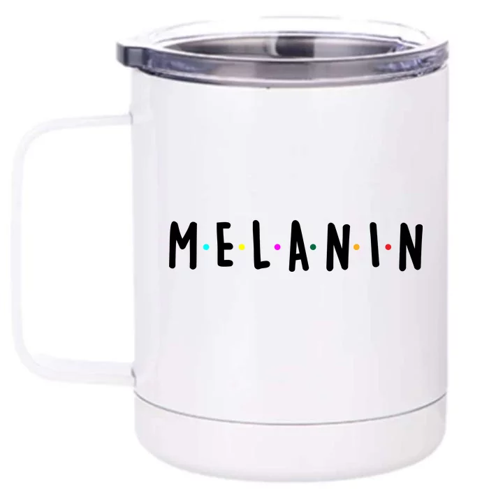 Melanin Logo Front & Back 12oz Stainless Steel Tumbler Cup