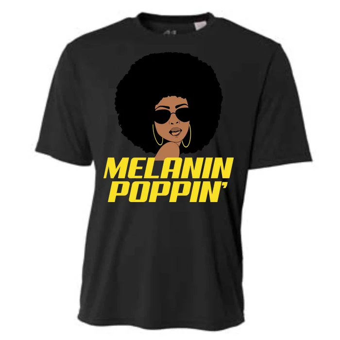 Melanin Poppin Proud African Pride Cooling Performance Crew T-Shirt