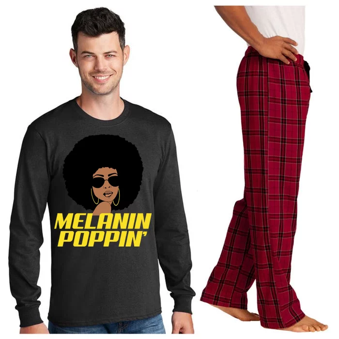 Melanin Poppin Proud African Pride Long Sleeve Pajama Set