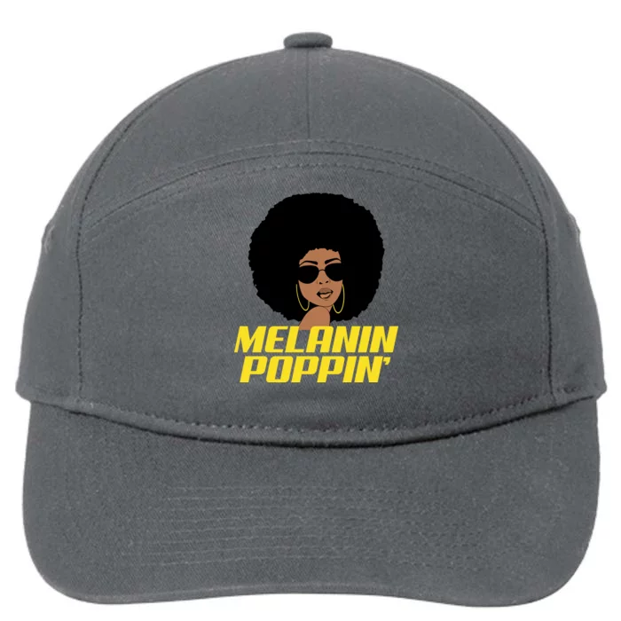 Melanin Poppin Proud African Pride 7-Panel Snapback Hat