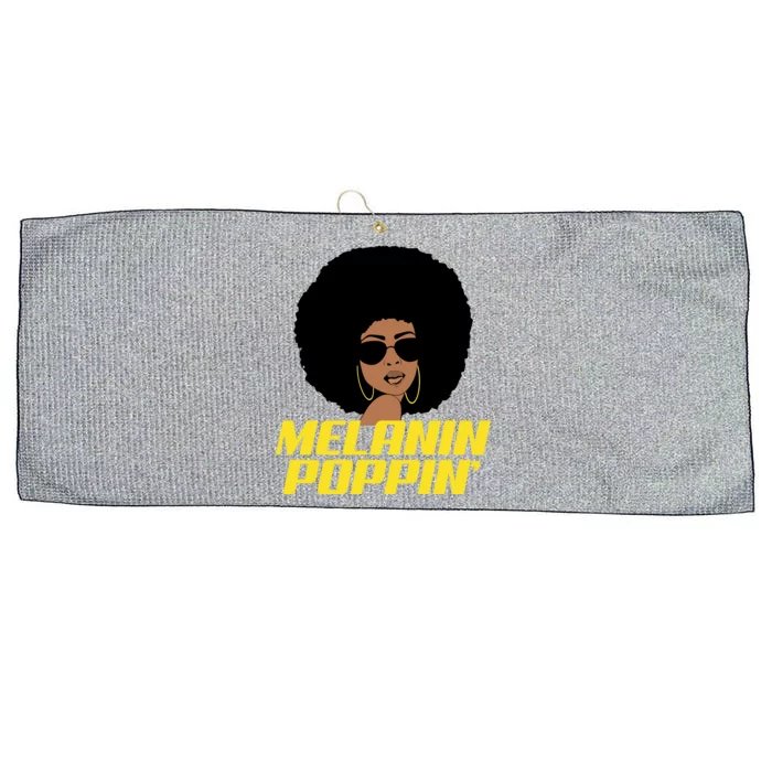 Melanin Poppin Proud African Pride Large Microfiber Waffle Golf Towel