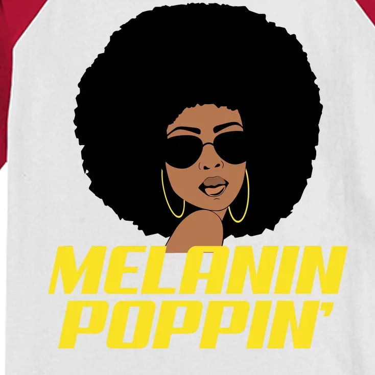 Melanin Poppin Proud African Pride Kids Colorblock Raglan Jersey