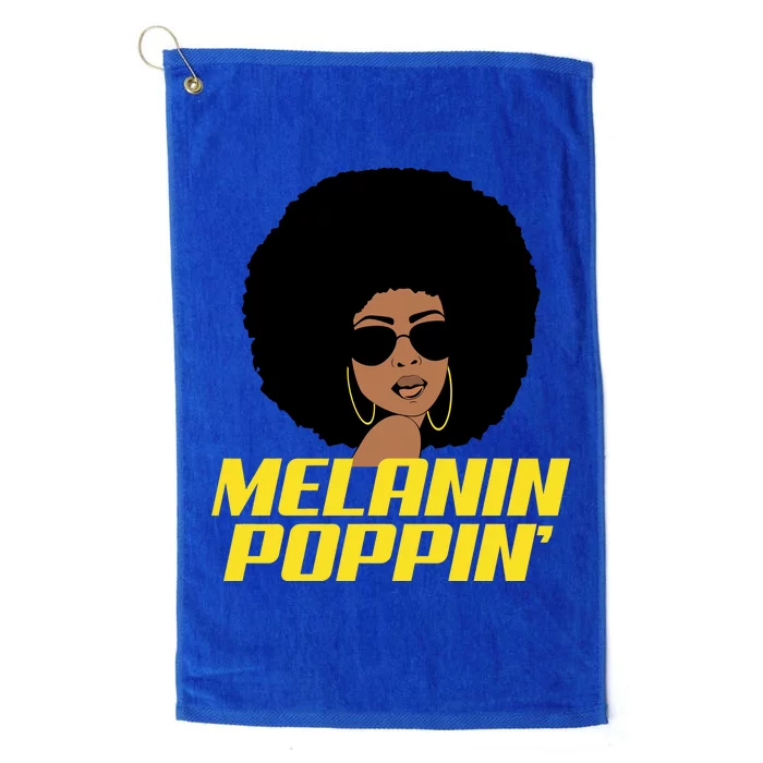 Melanin Poppin Proud African Pride Platinum Collection Golf Towel