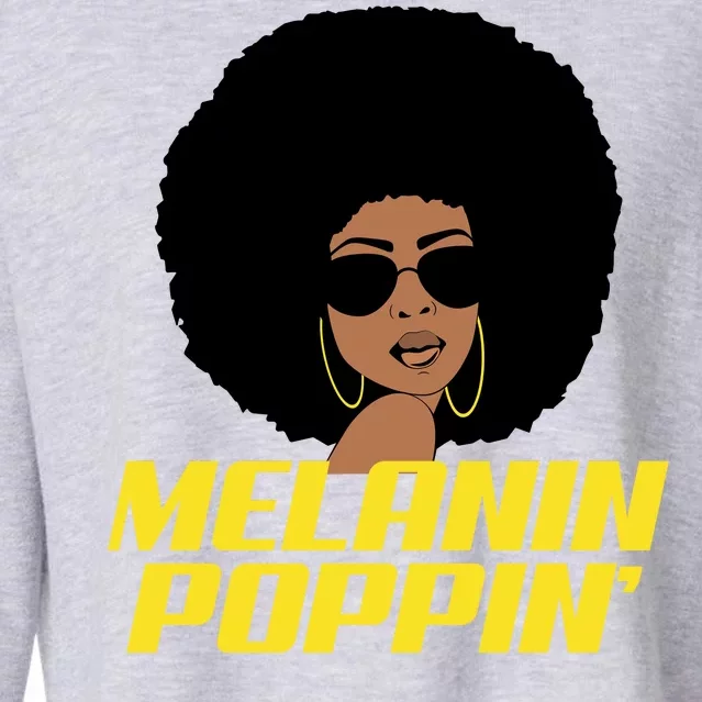 Melanin Poppin Proud African Pride Cropped Pullover Crew