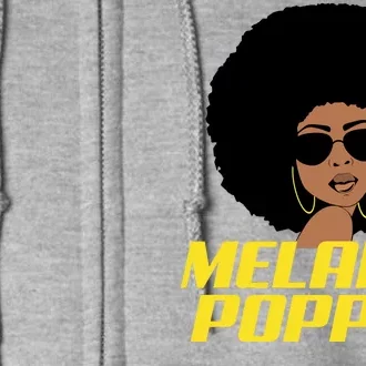 Melanin Poppin Proud African Pride Full Zip Hoodie