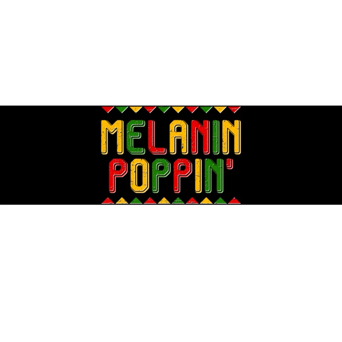 Melanin Poppin' Traditional Colors Bumper Sticker