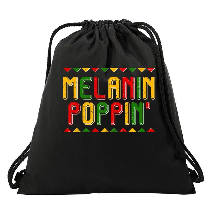 Melanin Poppin' Traditional Colors Drawstring Bag