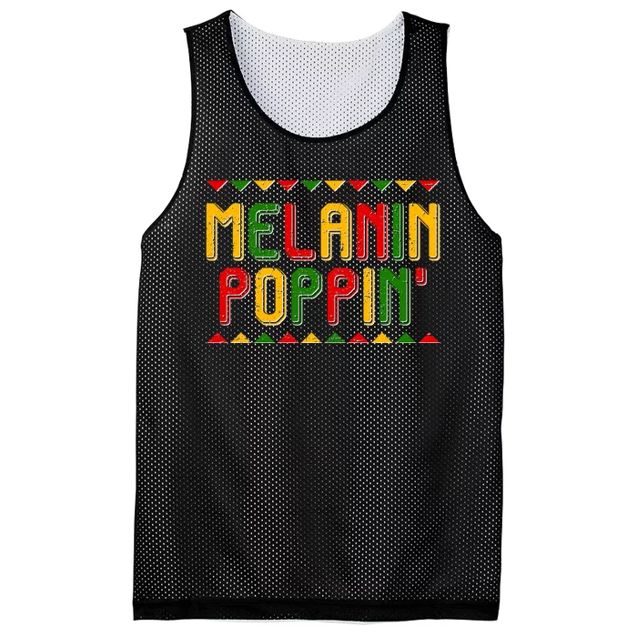 Melanin Poppin' Traditional Colors Mesh Reversible Basketball Jersey Tank