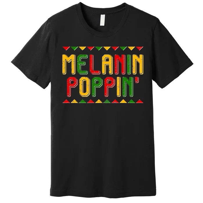 Melanin Poppin' Traditional Colors Premium T-Shirt