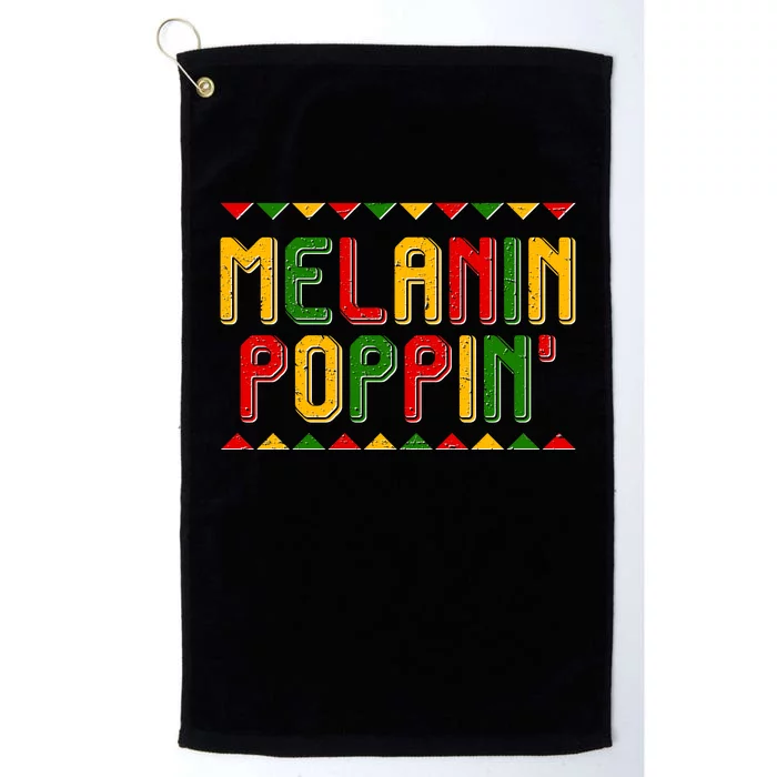 Melanin Poppin' Traditional Colors Platinum Collection Golf Towel