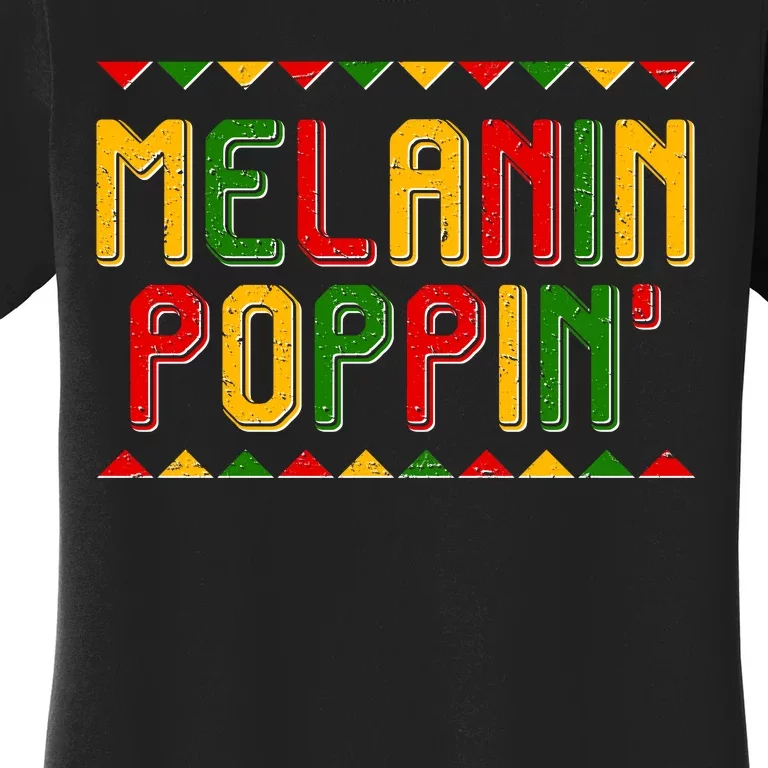 Melanin Poppin' Traditional Colors Women's T-Shirt