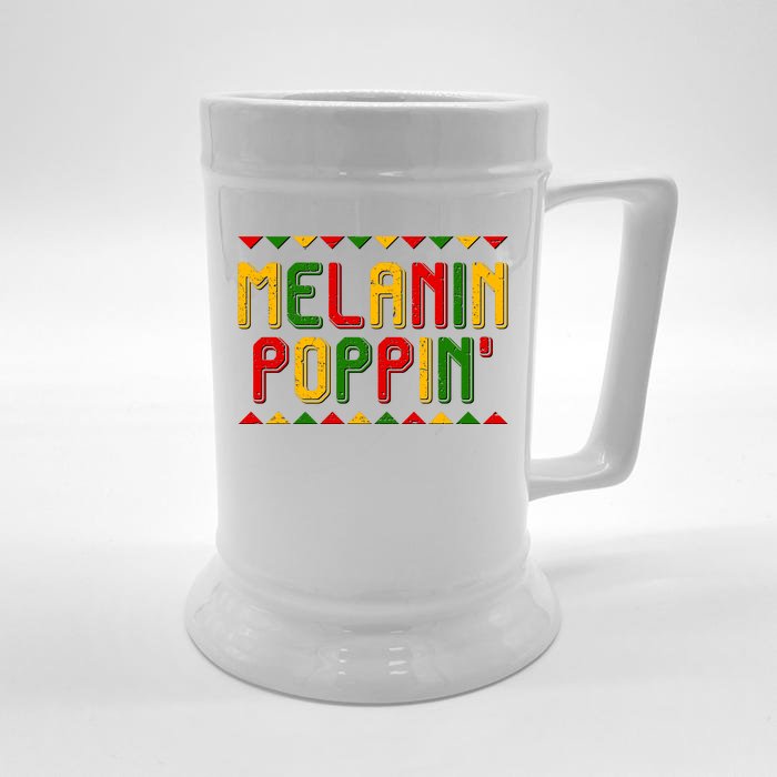 Melanin Poppin' Traditional Colors Front & Back Beer Stein