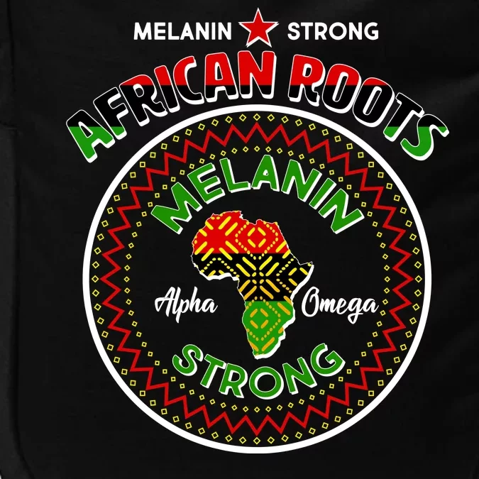 Melanin Strong African Roots Emblem Impact Tech Backpack