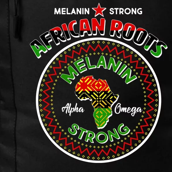 Melanin Strong African Roots Emblem Daily Commute Backpack