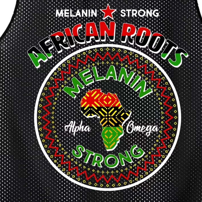 Melanin Strong African Roots Emblem Mesh Reversible Basketball Jersey Tank