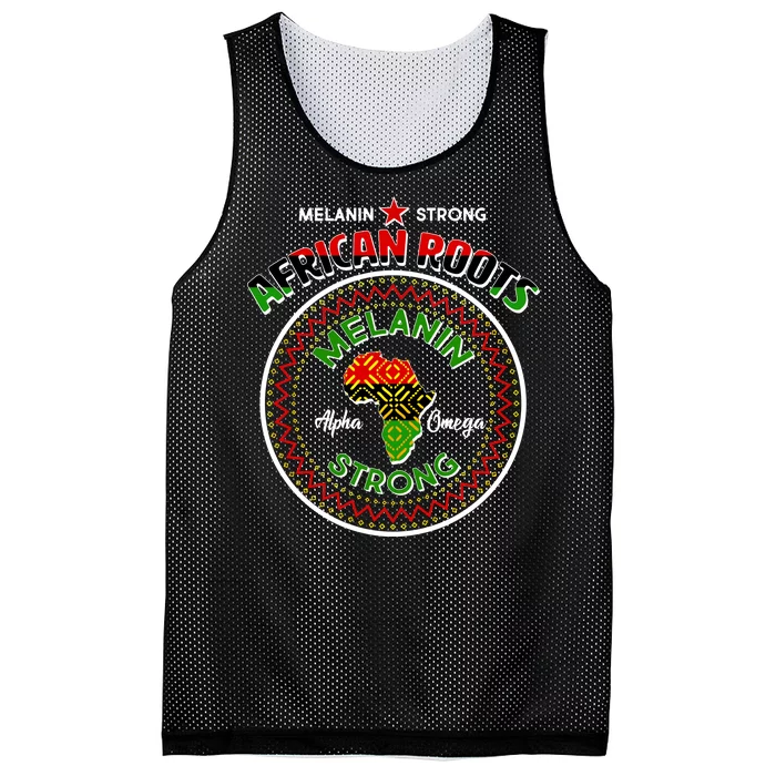 Melanin Strong African Roots Emblem Mesh Reversible Basketball Jersey Tank