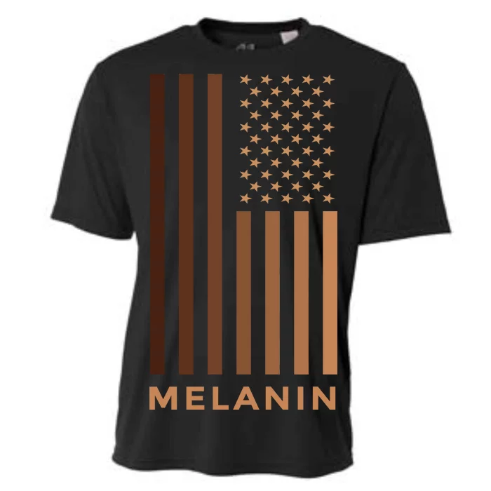 Melanin USA Flag Cooling Performance Crew T-Shirt