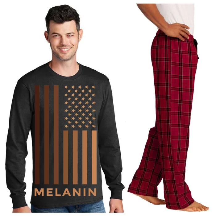 Melanin USA Flag Long Sleeve Pajama Set