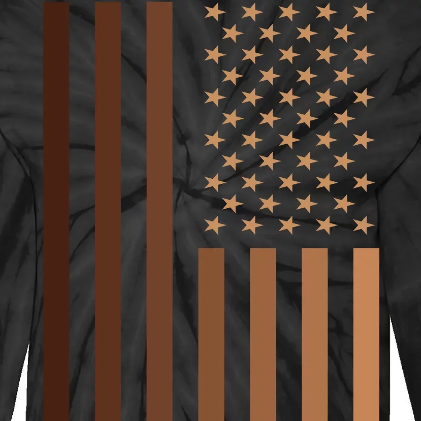 Melanin USA Flag Tie-Dye Long Sleeve Shirt