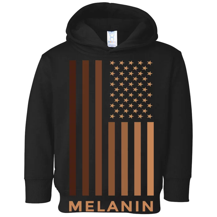 Melanin USA Flag Toddler Hoodie