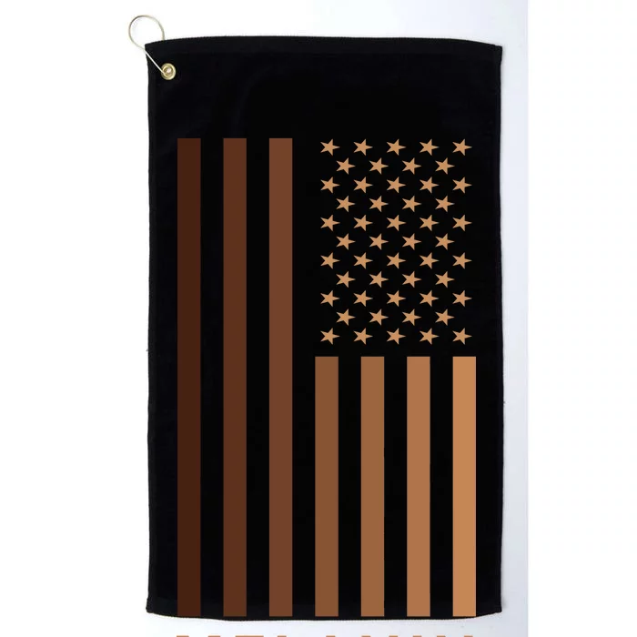 Melanin USA Flag Platinum Collection Golf Towel