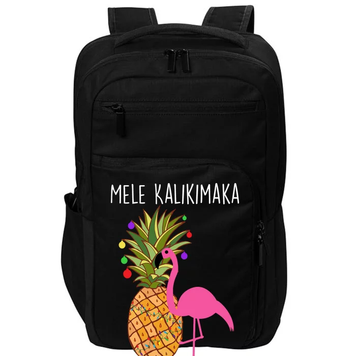 Mele Kalikimaka Flamingo Christmas Impact Tech Backpack