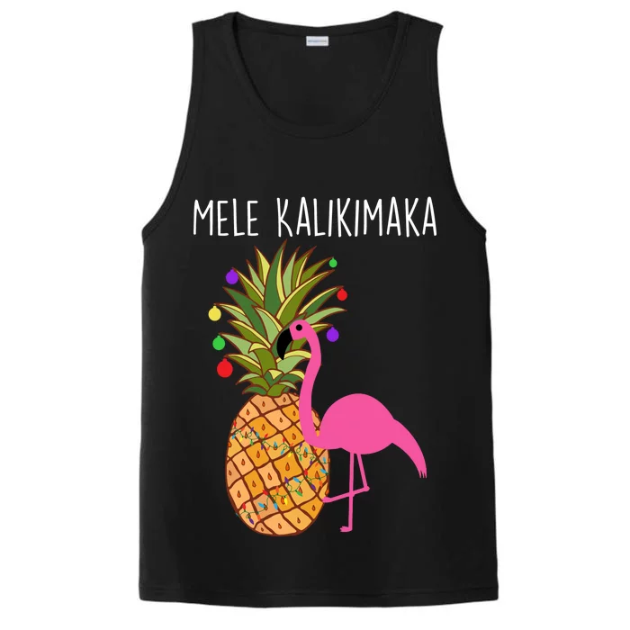 Mele Kalikimaka Flamingo Christmas Performance Tank