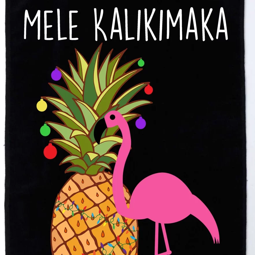 Mele Kalikimaka Flamingo Christmas Platinum Collection Golf Towel