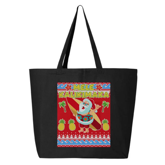 Mele Kalikimaka Santa Ugly Christmas 25L Jumbo Tote