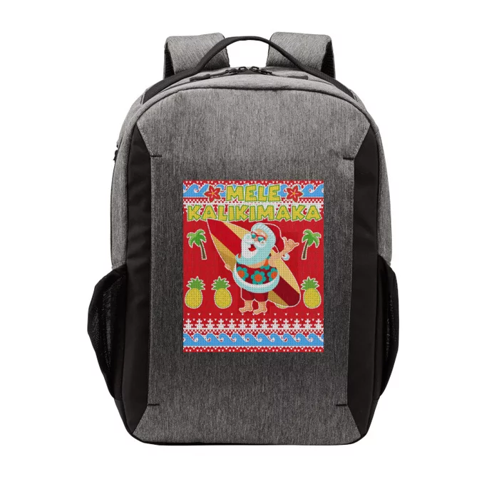 Mele Kalikimaka Santa Ugly Christmas Vector Backpack