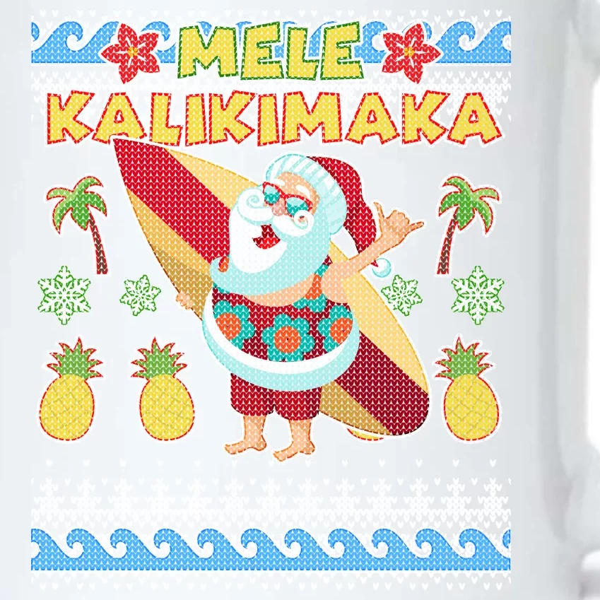 Mele Kalikimaka Santa Ugly Christmas Hawaiian Black Color Changing Mug