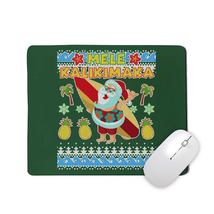 Mele Kalikimaka Santa Ugly Christmas Hawaiian Mousepad