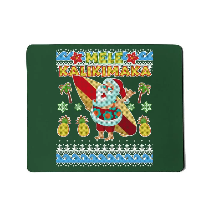 Mele Kalikimaka Santa Ugly Christmas Hawaiian Mousepad