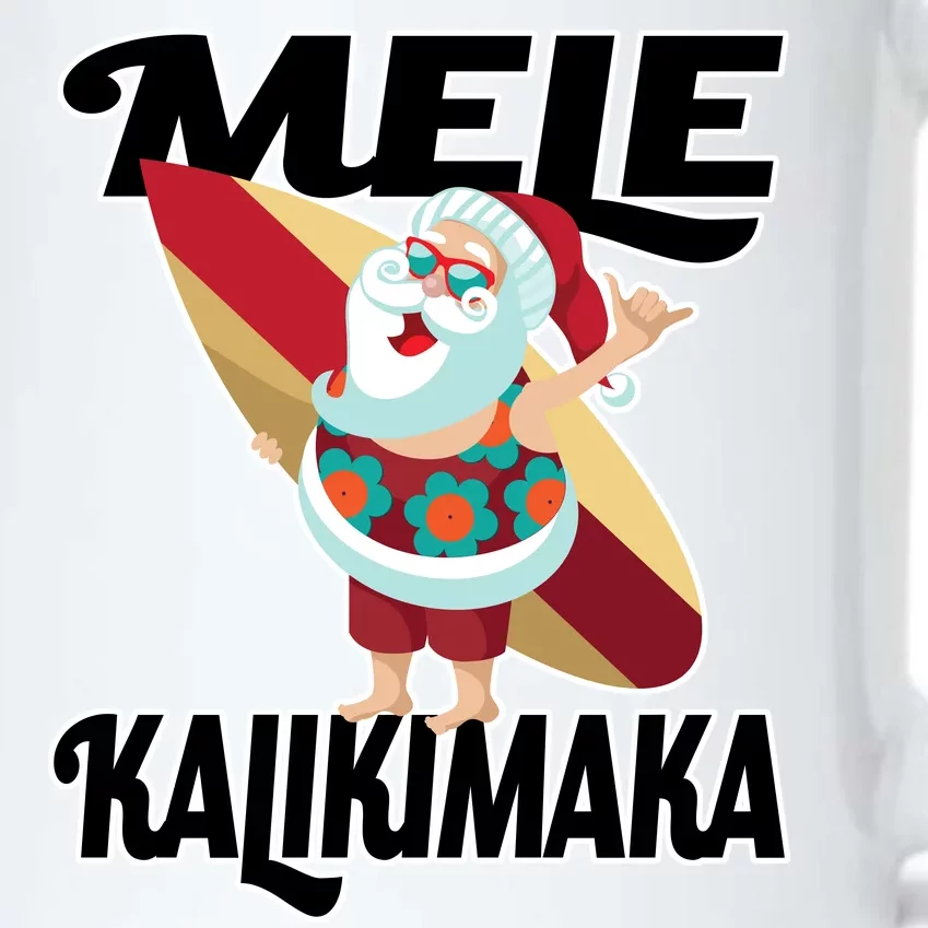 Mele Kalikimaka Surfing Santa Christmas Black Color Changing Mug