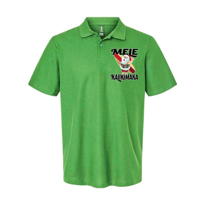 Mele Kalikimaka Surfing Santa Christmas Softstyle Adult Sport Polo