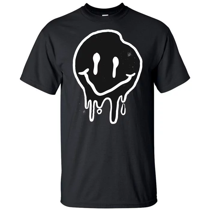 Melting Black And White Smile Face Tall T-Shirt