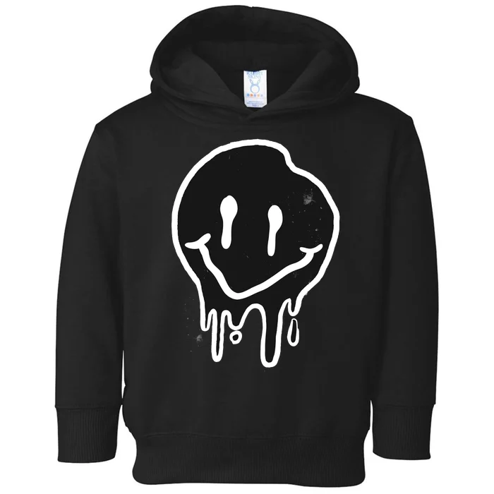 Melting Black And White Smile Face Toddler Hoodie
