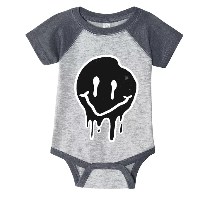 Melting Black And White Smile Face Infant Baby Jersey Bodysuit