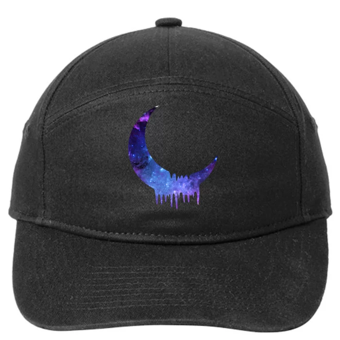 Melting Moon 7-Panel Snapback Hat