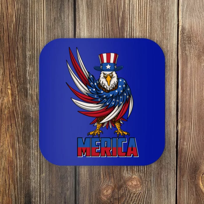 Merica Eagle Mullet 4th Of July American Flag Usa Cool Gift Coaster