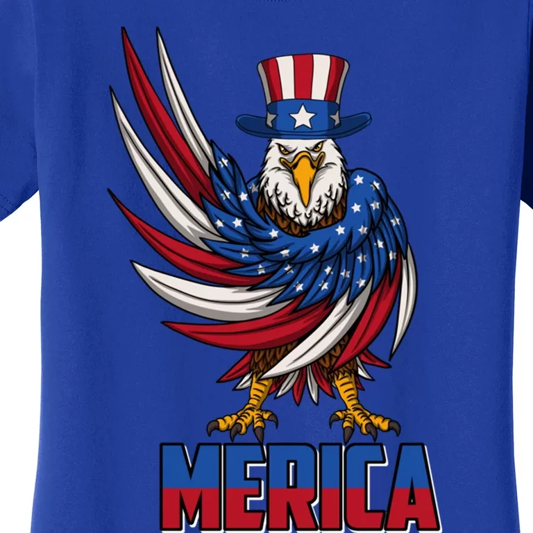 Merica Eagle Mullet 4th Of July American Flag Usa Cool Gift Women's T-Shirt