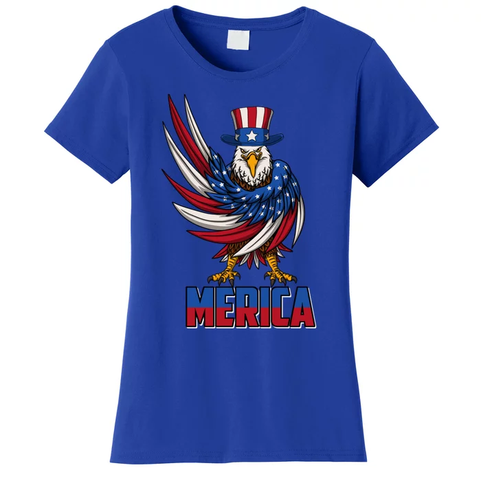 Merica Eagle Mullet 4th Of July American Flag Usa Cool Gift Women's T-Shirt