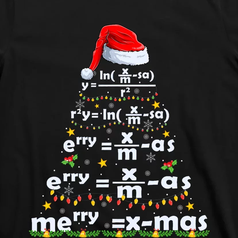 Math Equation Merry Xmas Funny Math Teacher Christmas Humor T-Shirt