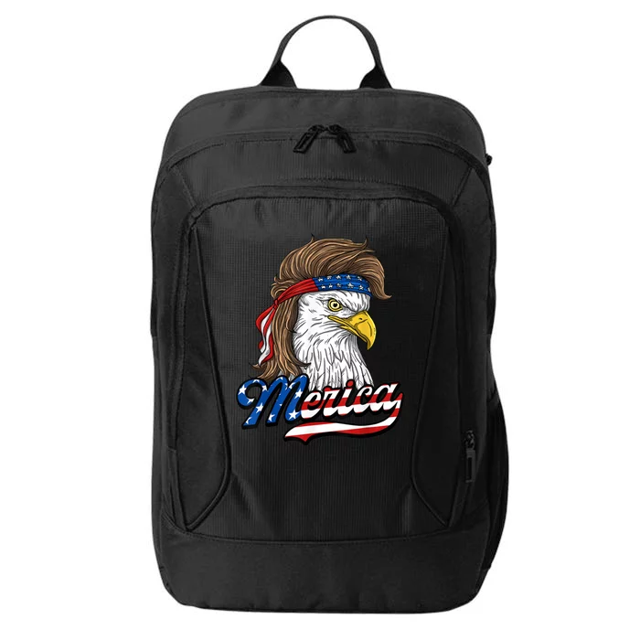 Merica Eagle Mullet 4th Of July American Flag Gift City Backpack