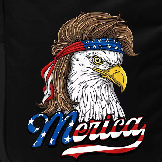 Merica Eagle Mullet 4th Of July American Flag Gift Impact Tech Backpack