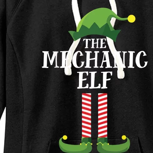 Mechanic Elf Matching Family Group Christmas Party Women's Fleece Hoodie