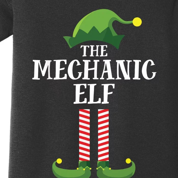 Mechanic Elf Matching Family Group Christmas Party Baby Bodysuit