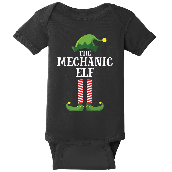 Mechanic Elf Matching Family Group Christmas Party Baby Bodysuit