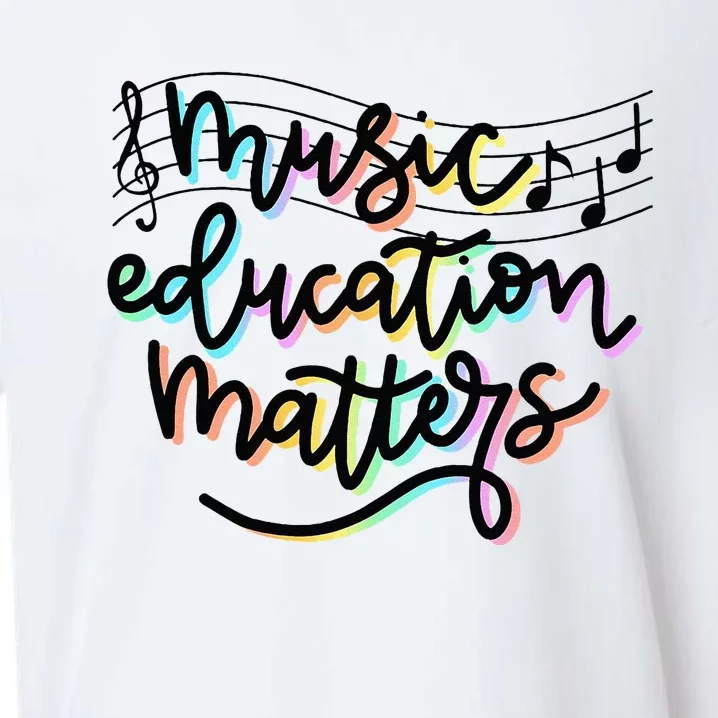 Music Education Matters Music Teacher Appreciation Sueded Cloud Jersey T-Shirt